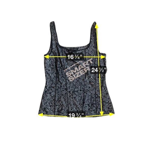 White House Black Market L Floral Corset Top With Lace Trim & Boning Detail 1846 - Picture 3 of 6